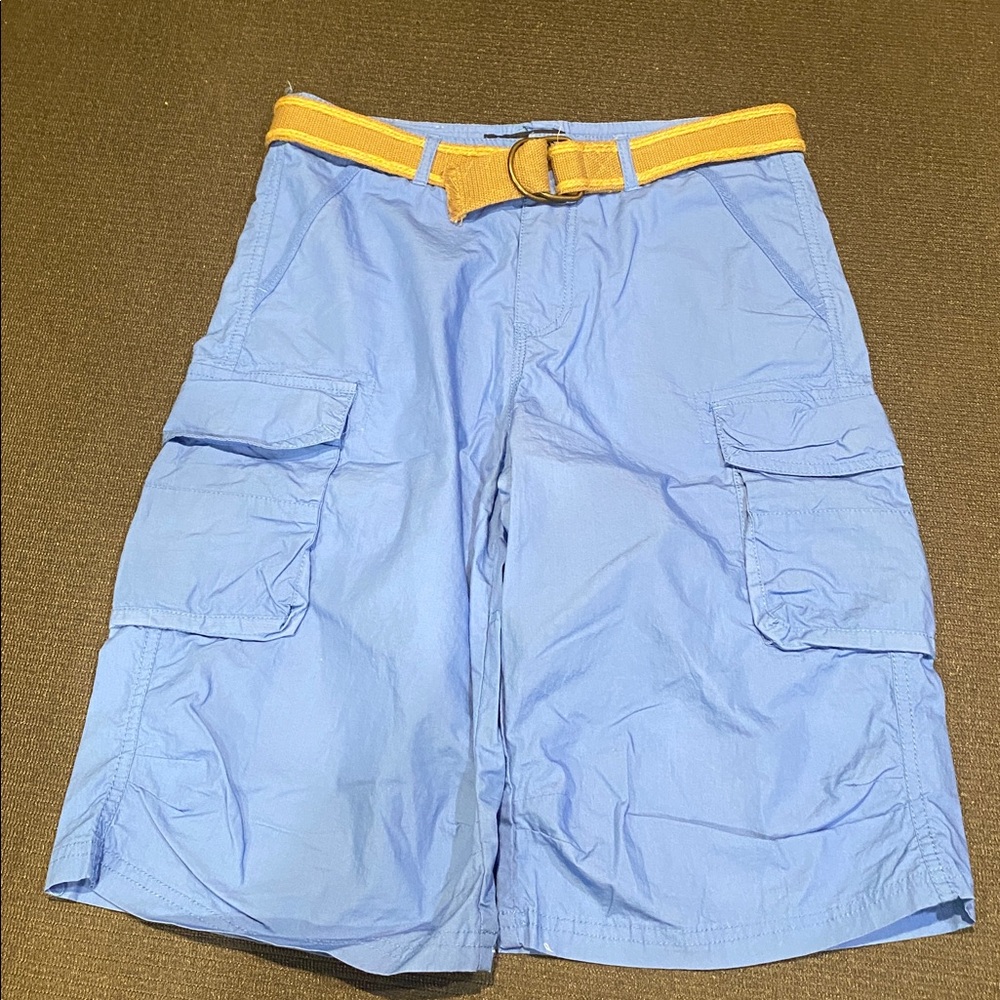 Lucky Brand Boys‎ Belted Cargo Cotton Shorts Size 16 12in inseam